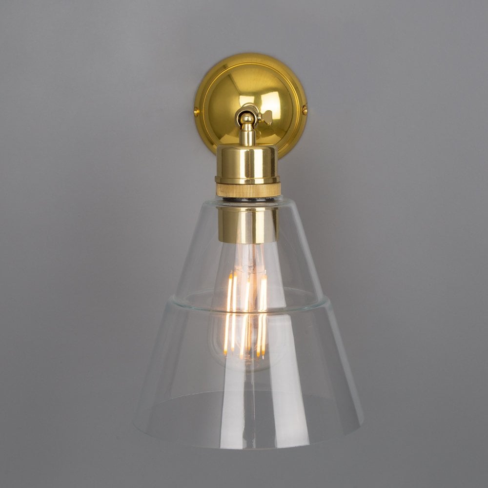 Vintage Brass Loft Wall Sconce