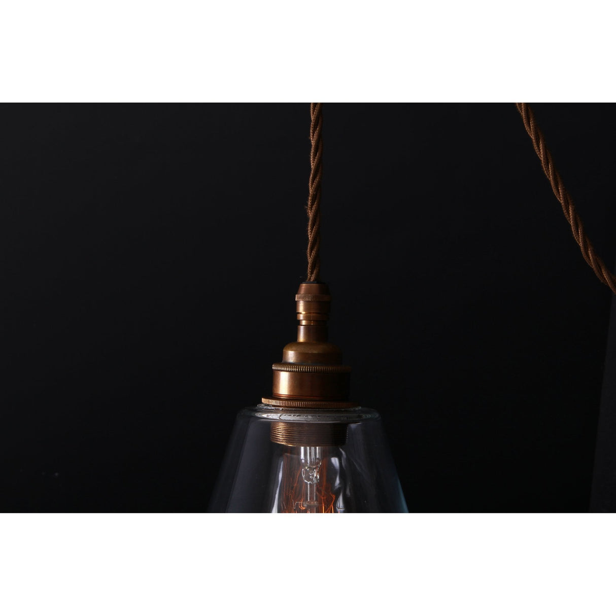 Antique Brass Industrial Pulley Wall Light with Coolie Shade