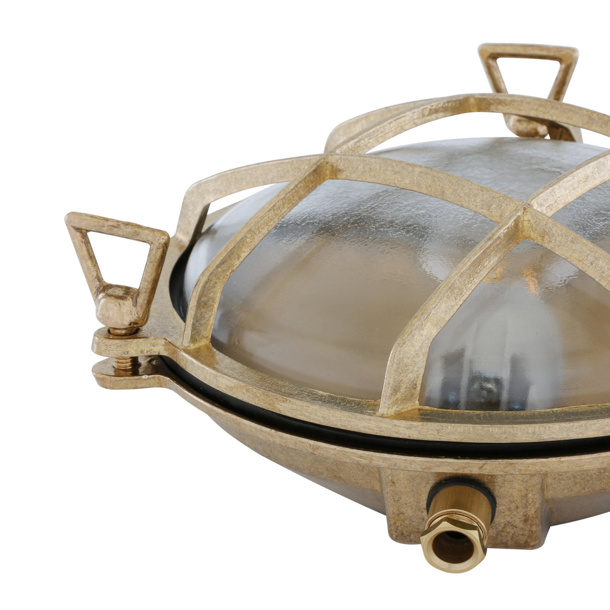Adoo Marine Nautical Wall or Ceiling Light in Antique Brass, 21cm Round