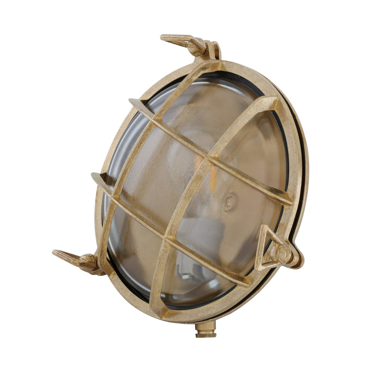 Adoo Marine Nautical Wall or Ceiling Light in Antique Brass, 21cm Round