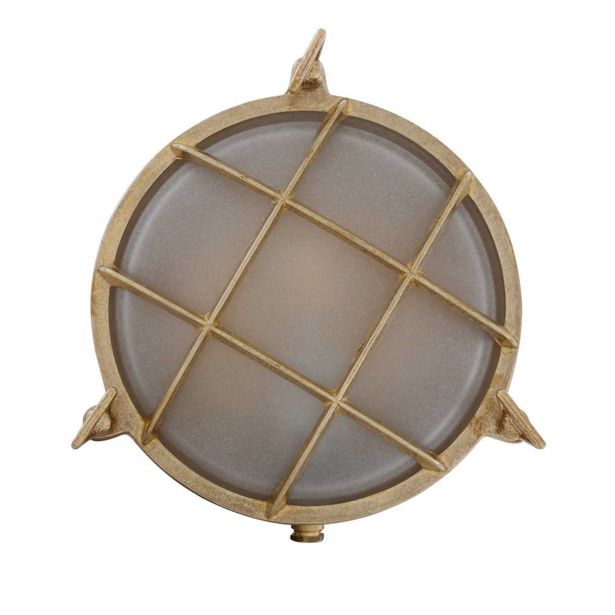 Adoo Marine Nautical Wall or Ceiling Light in Antique Brass, 21cm Round