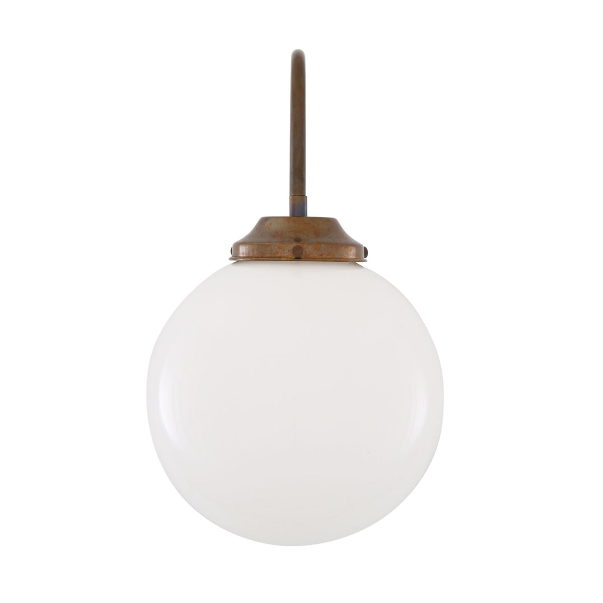 Antique Brass & Clear Glass 25cm Wall Sconce Light