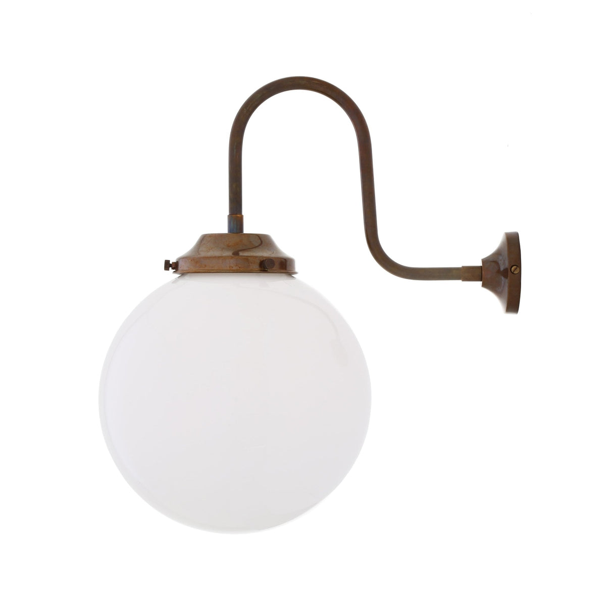 Antique Brass & Clear Glass 25cm Wall Sconce Light