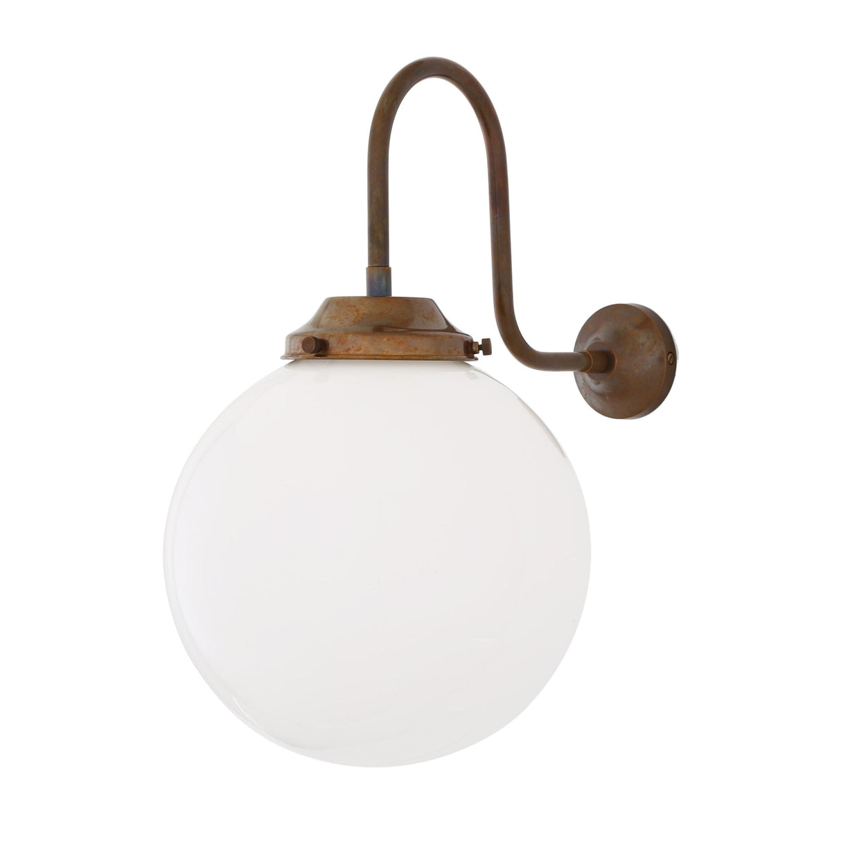 Antique Brass & Clear Glass 25cm Wall Sconce Light