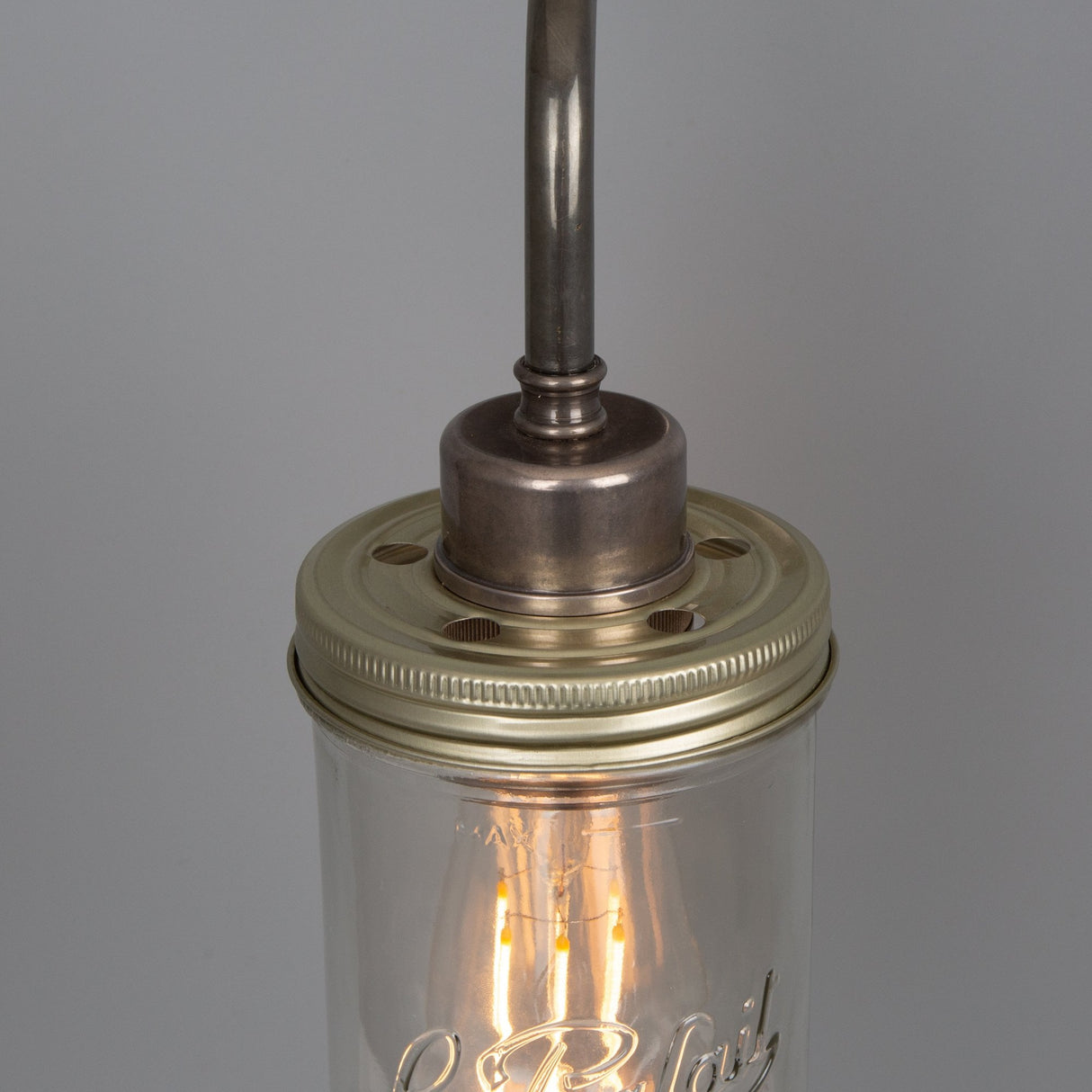 Vintage-Inspired Mason Jar Wall Sconce, Antique Brass Finish