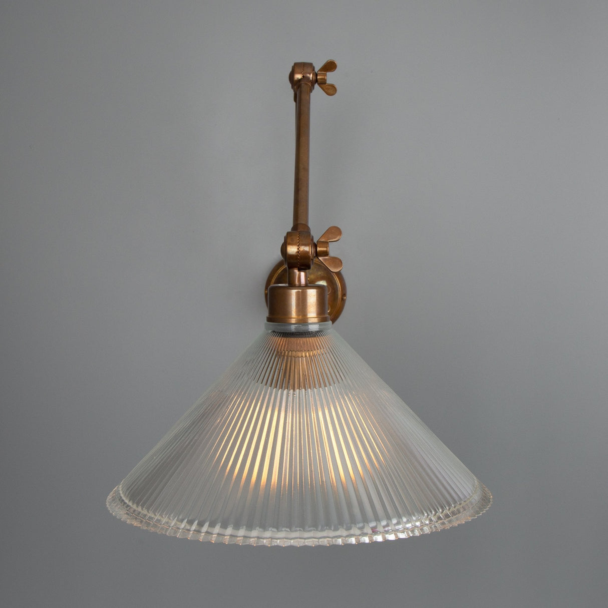 Vintage Brass Adjustable Swing Arm Wall Light