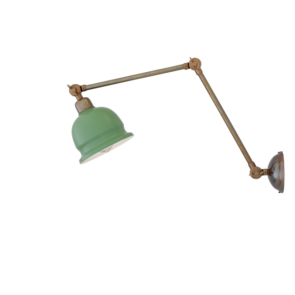 Nico Adjustable Picture Light in Antique and Polished Brass