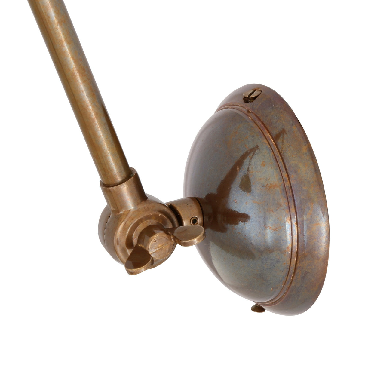 Nico Adjustable Picture Light in Antique and Polished Brass