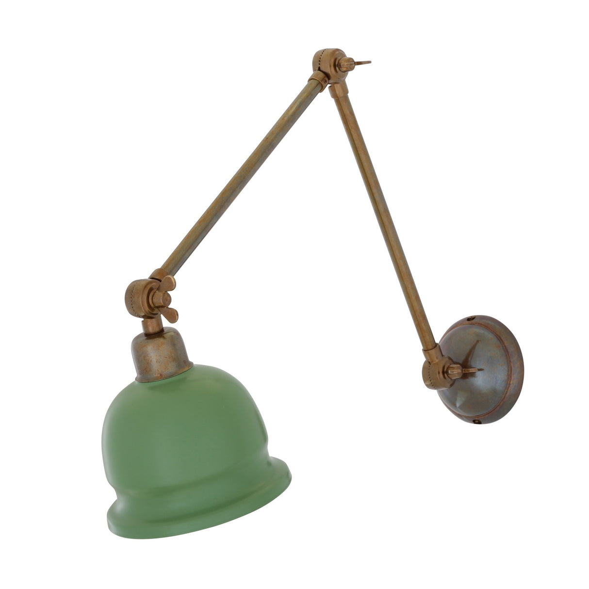 Nico Adjustable Picture Light in Antique and Polished Brass