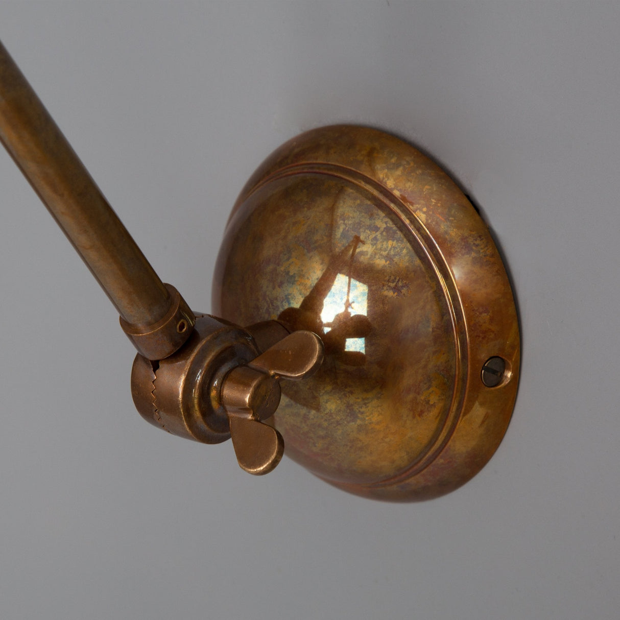 Vintage Brass Reznor Adjustable Wall Lamp