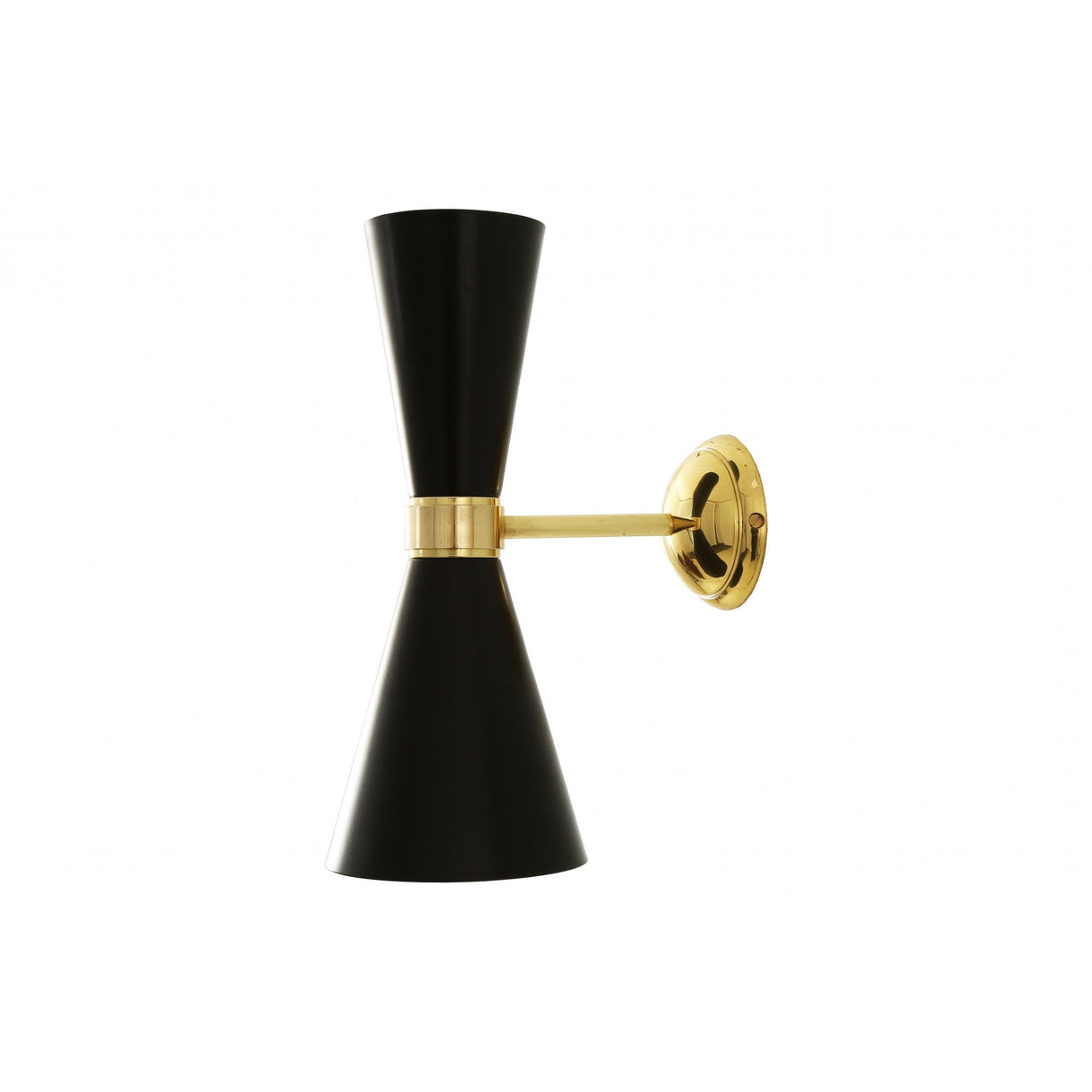 Elegant Cairo Wall Sconce in Polished Brass and Matte Black