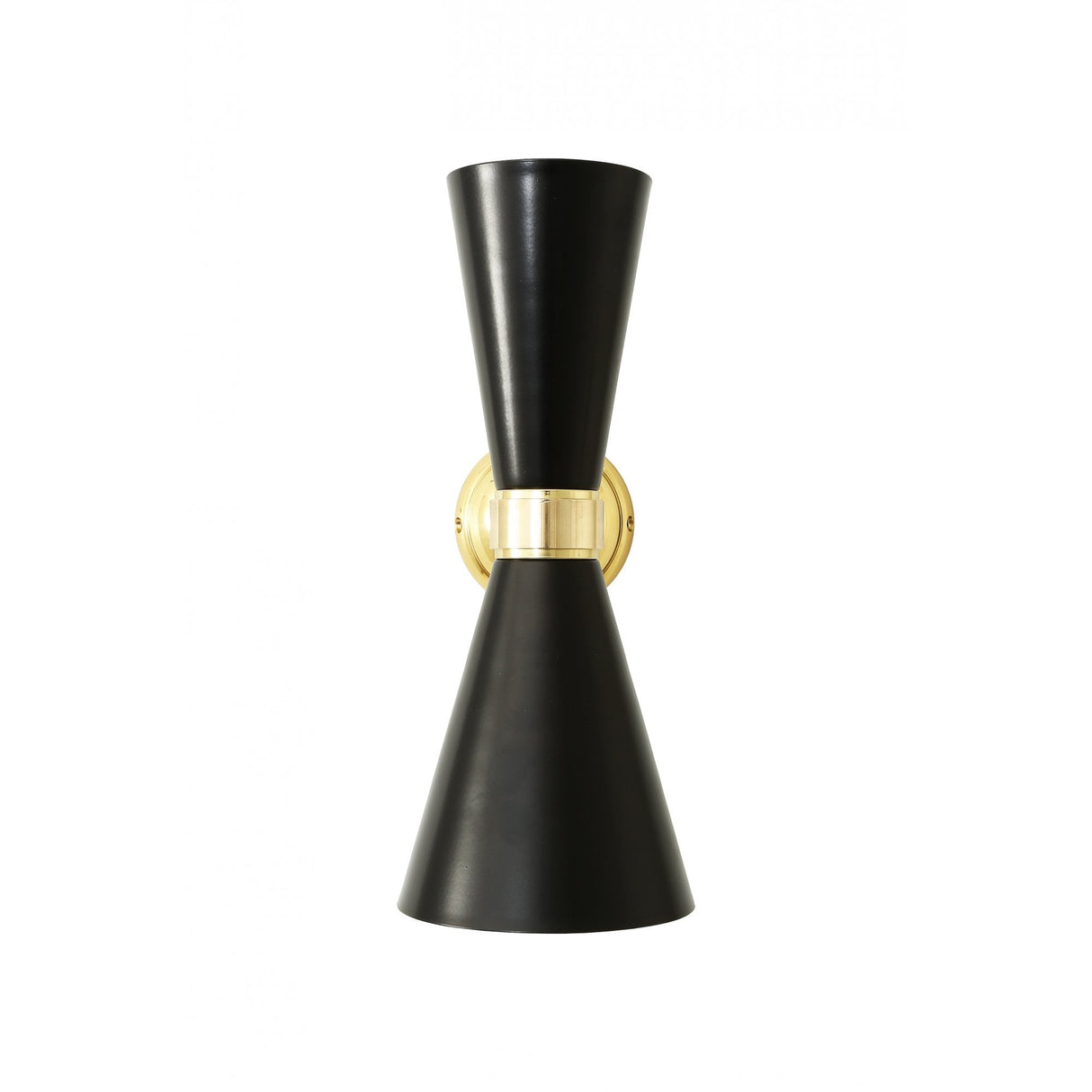 Elegant Cairo Wall Sconce in Polished Brass and Matte Black