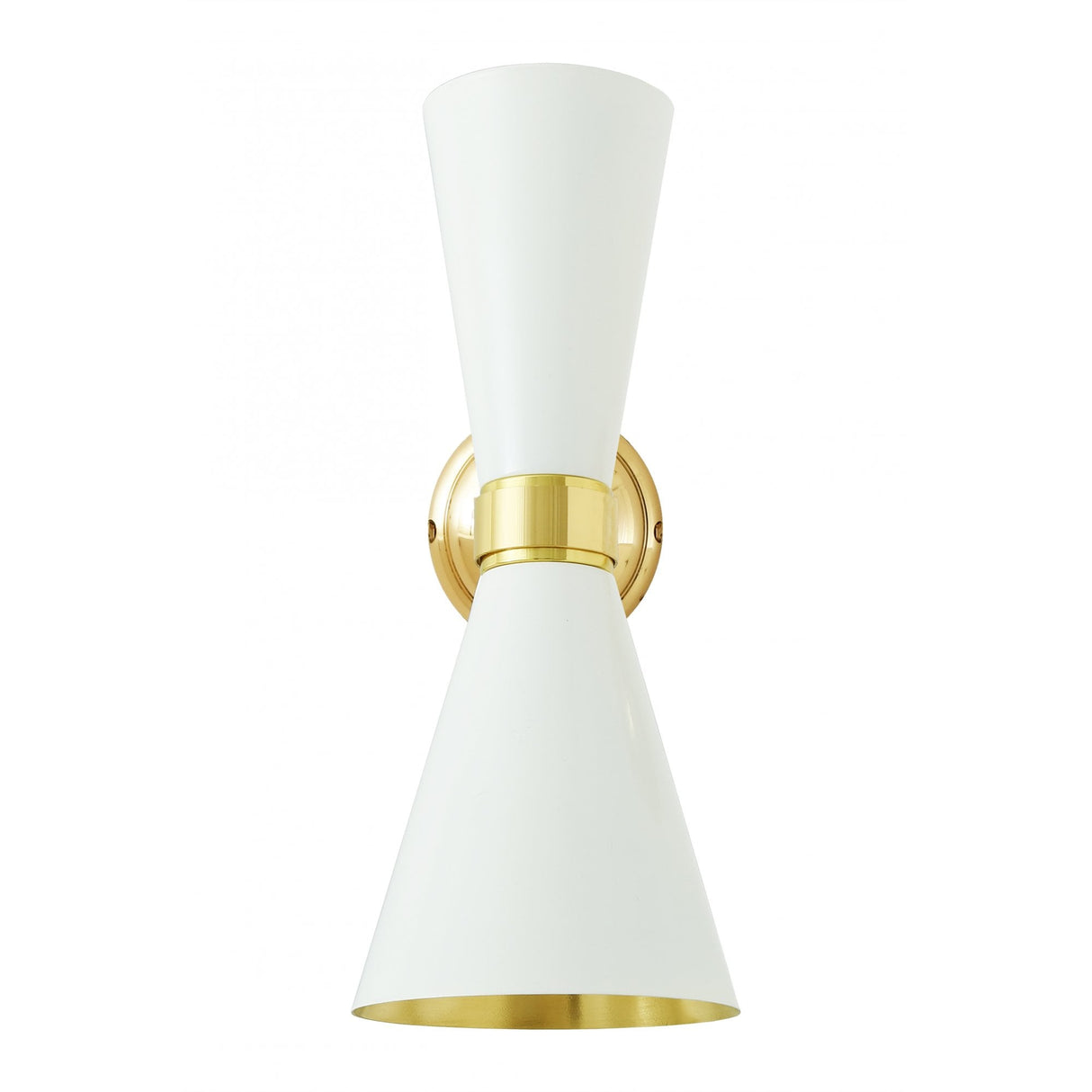 Elegant Cairo Wall Sconce in Polished Brass and Matte Black