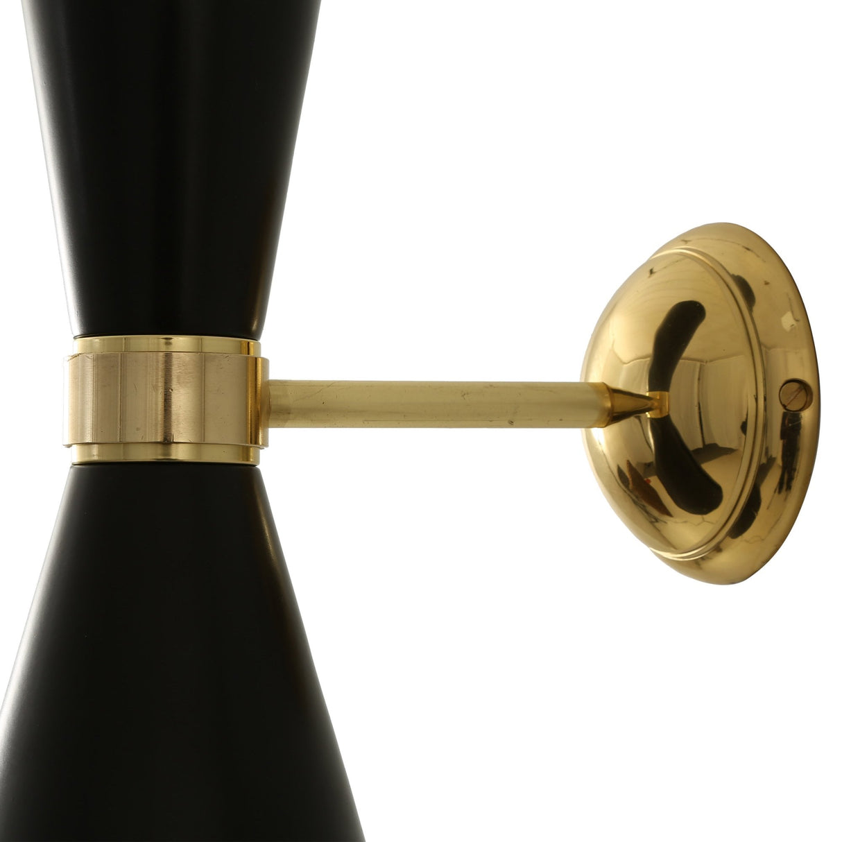 Elegant Cairo Wall Sconce in Polished Brass and Matte Black
