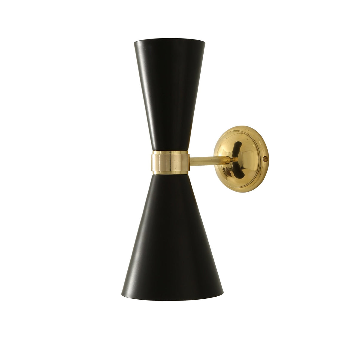 Elegant Cairo Wall Sconce in Polished Brass and Matte Black