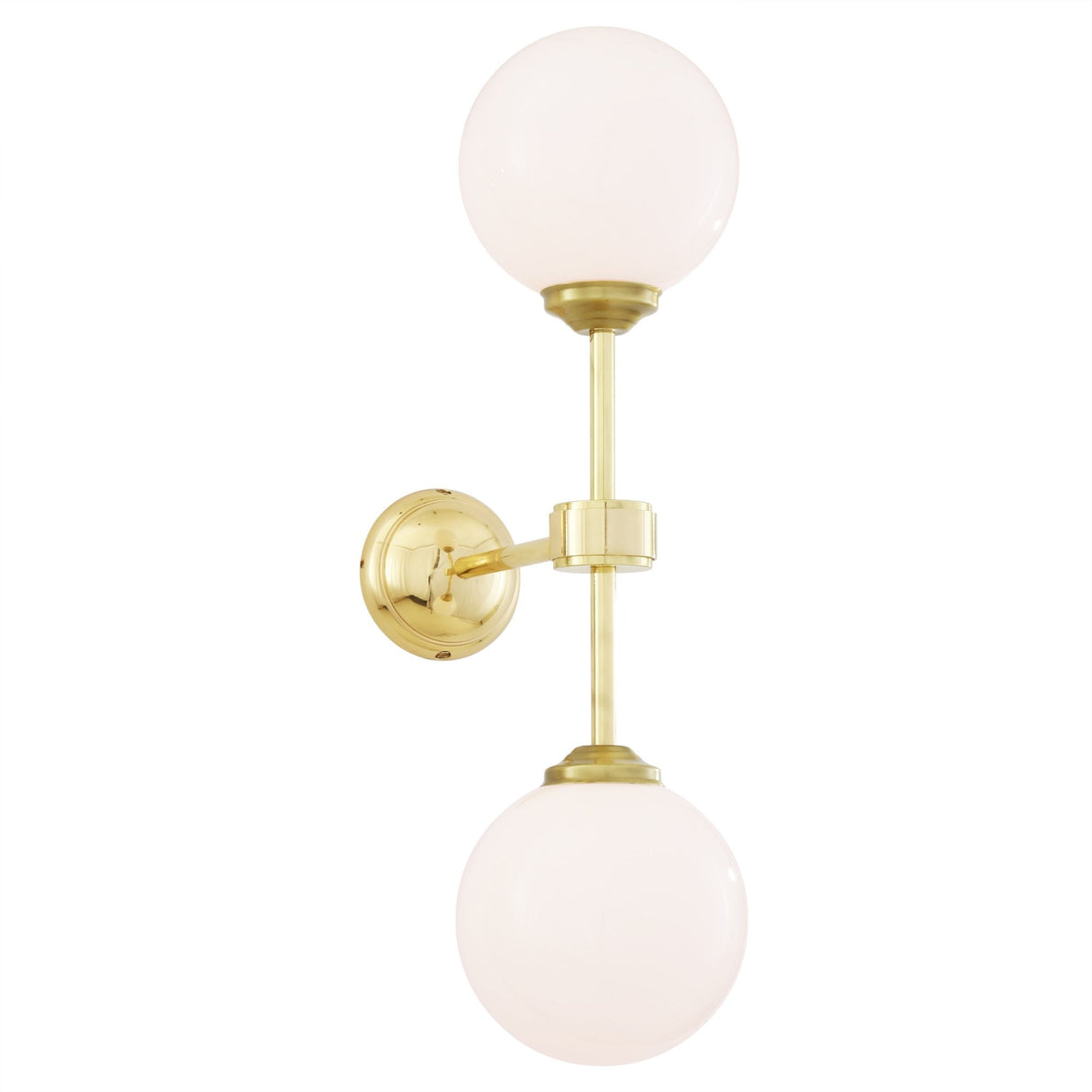 Antique Brass Elegance: Yaounde Double Globe Wall Light