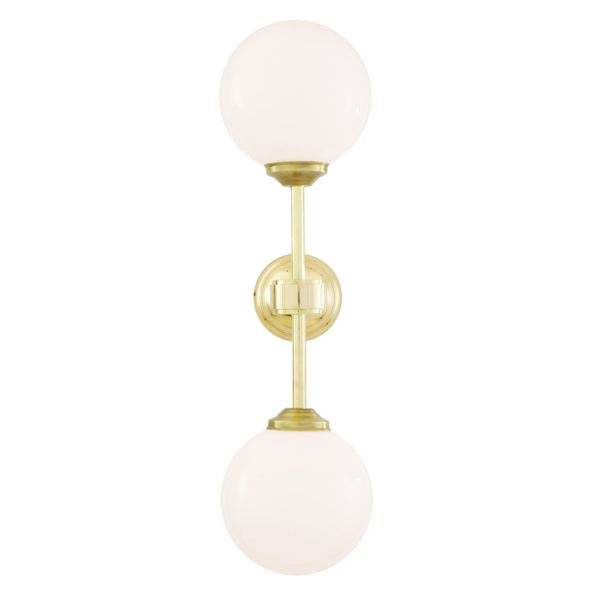 Antique Brass Elegance: Yaounde Double Globe Wall Light