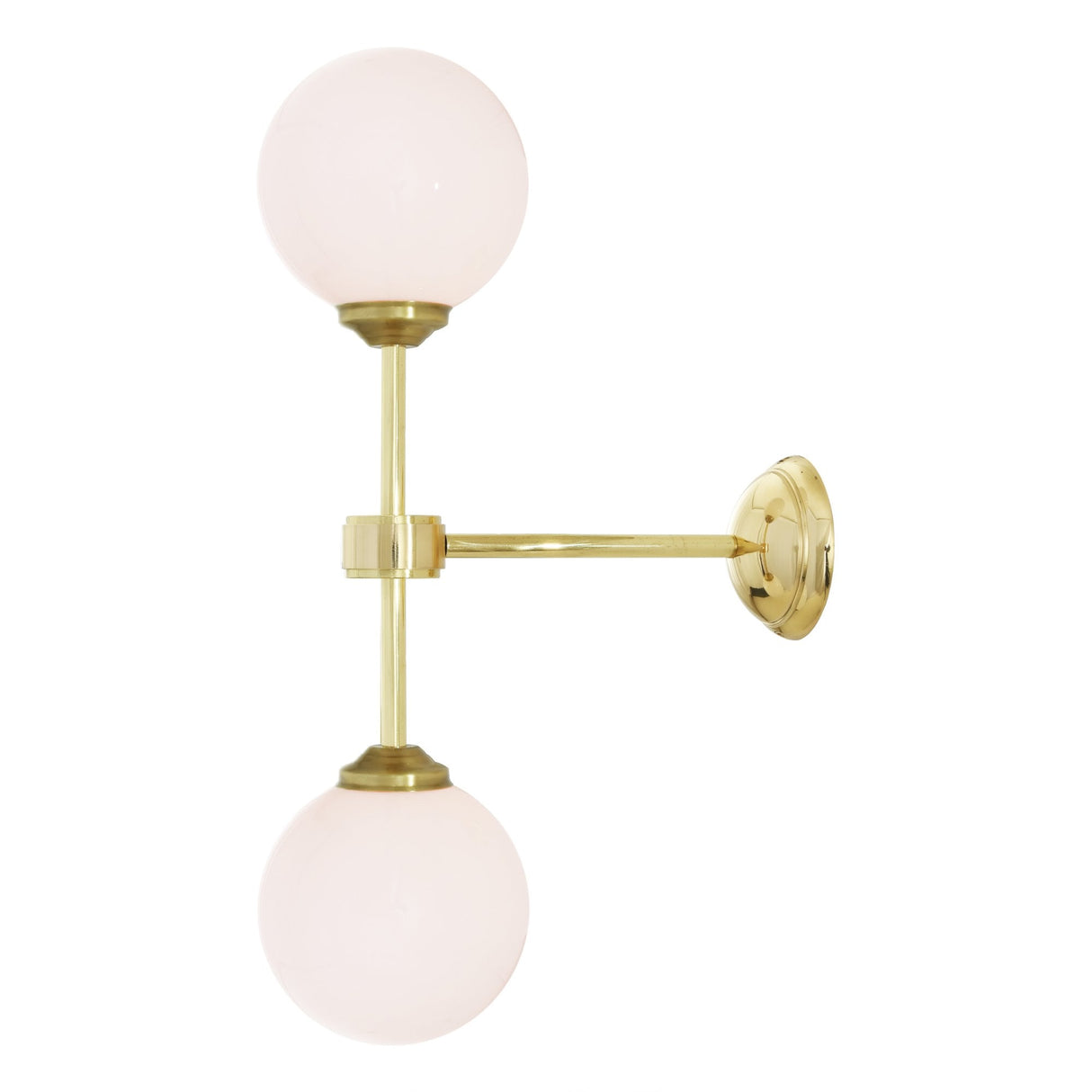 Antique Brass Elegance: Yaounde Double Globe Wall Light