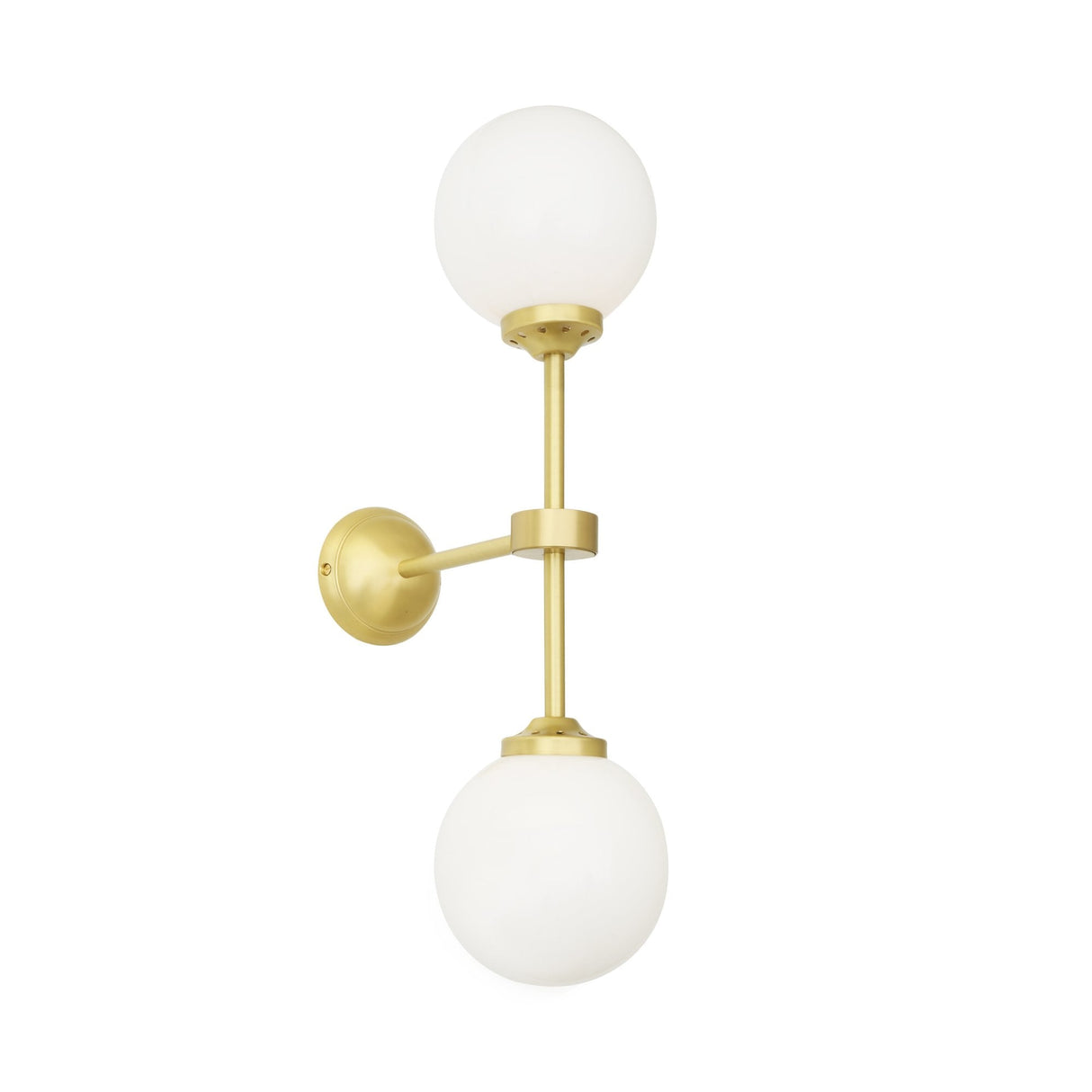 Antique Brass Elegance: Yaounde Double Globe Wall Light