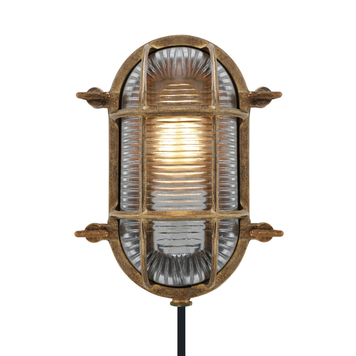Ruben Brass Oval Marine Bulkhead Light