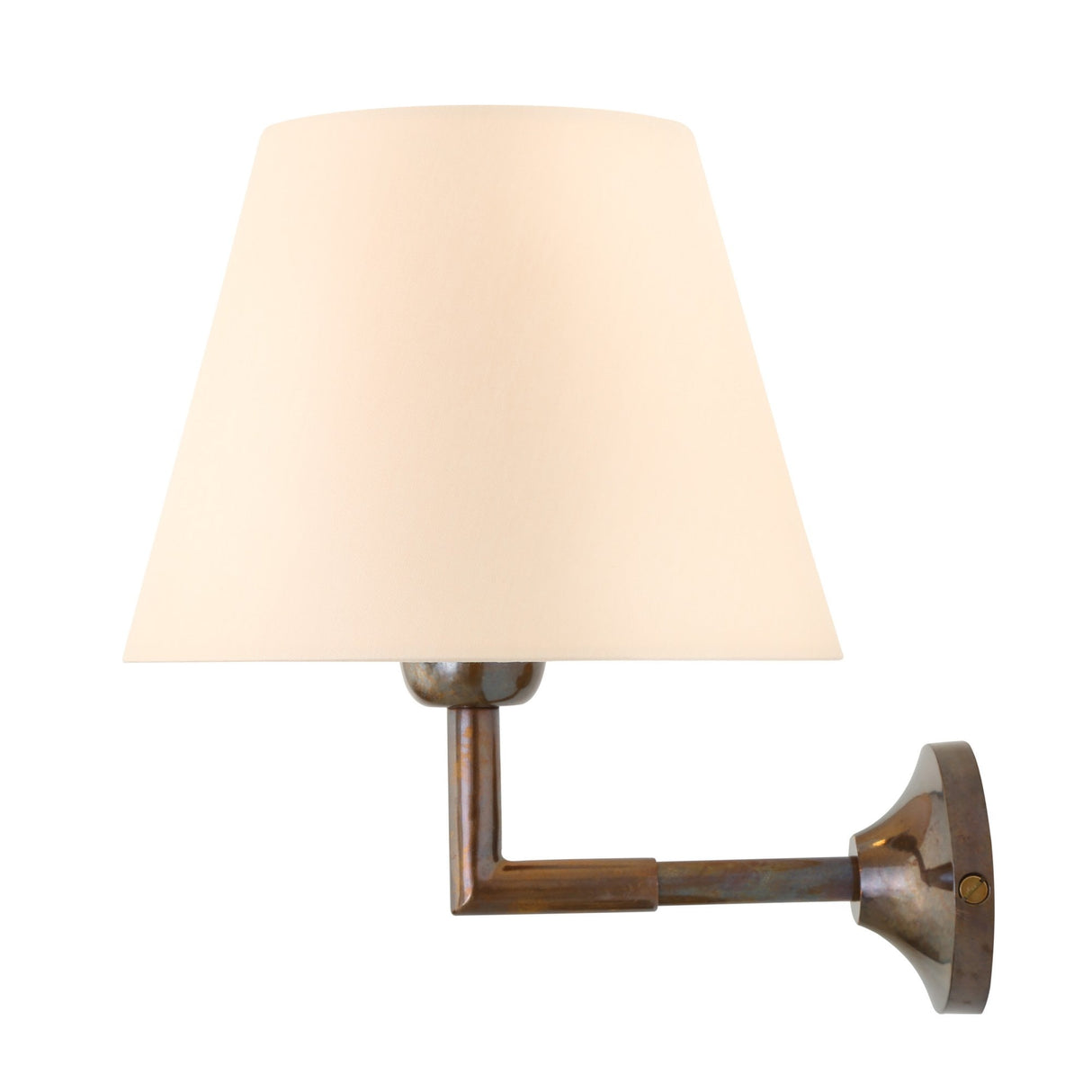 Kilkee Elegant Brass and White Shade Wall Sconce