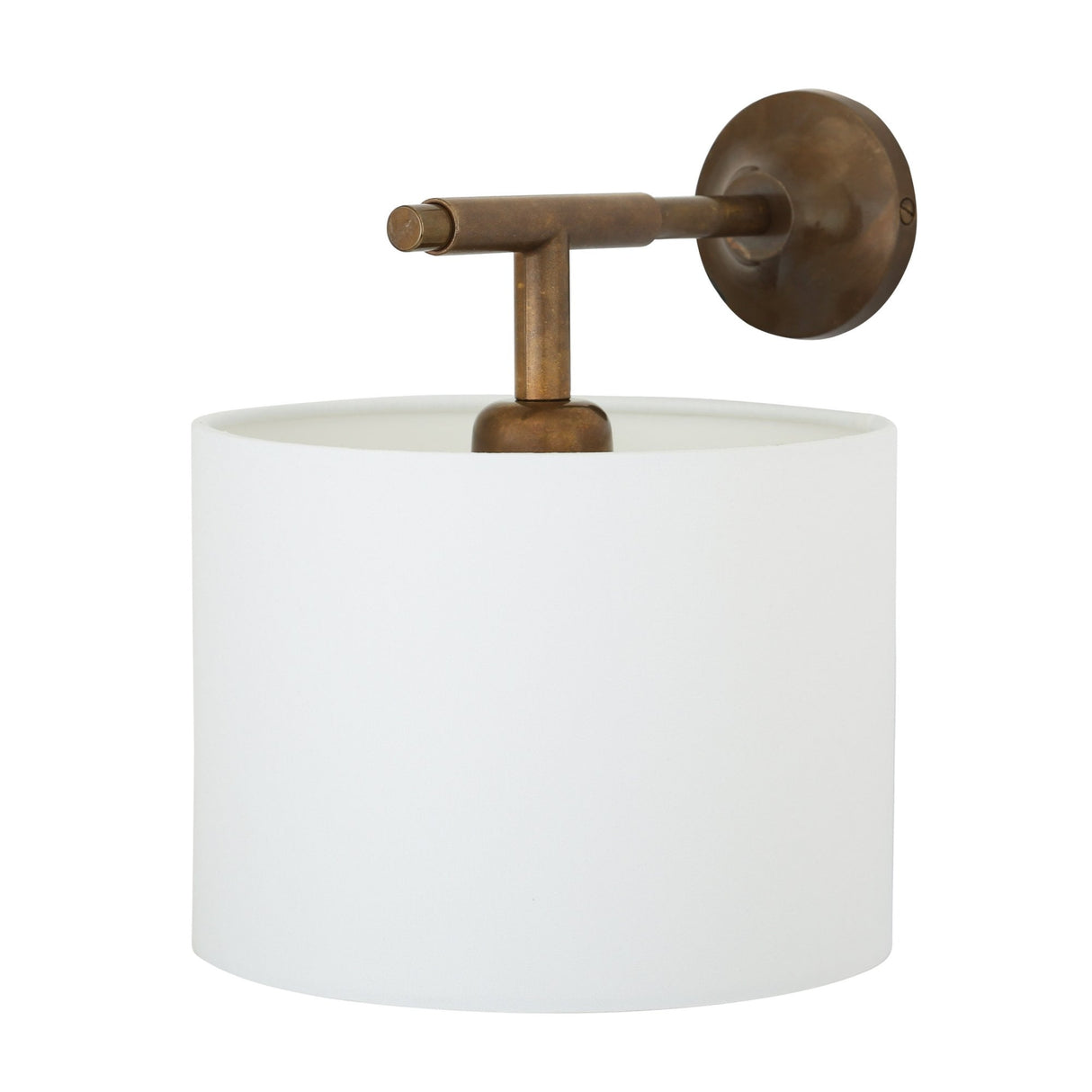 Elegant Bangor Black Brass Wall Lamp with Drum Shade