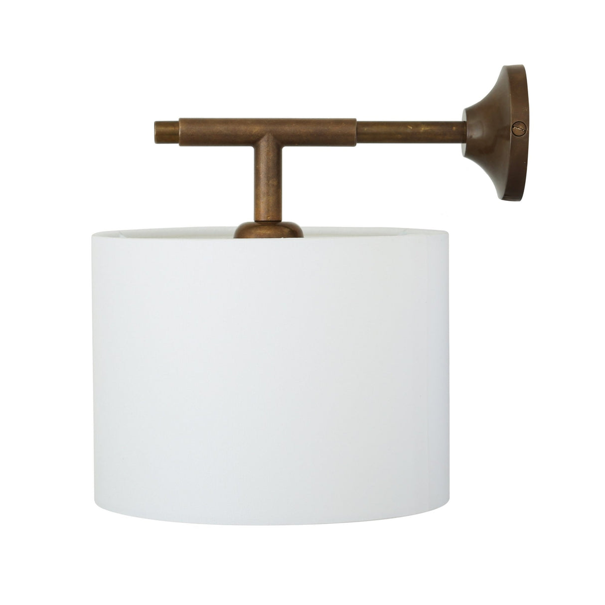 Elegant Bangor Black Brass Wall Lamp with Drum Shade