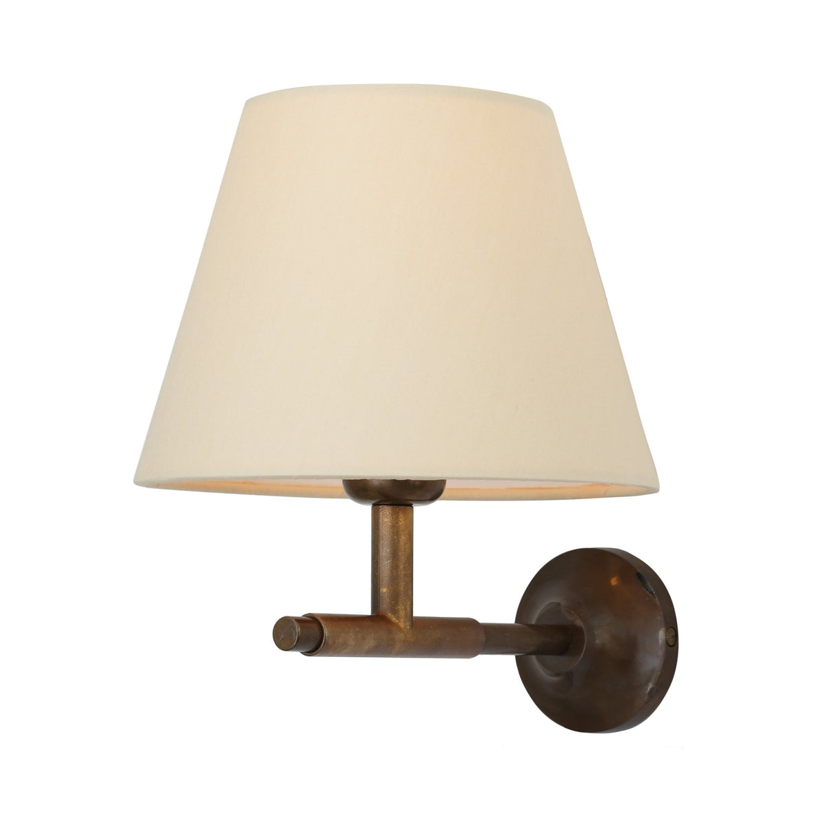 Elegant Bangor Black Brass Wall Lamp with Drum Shade