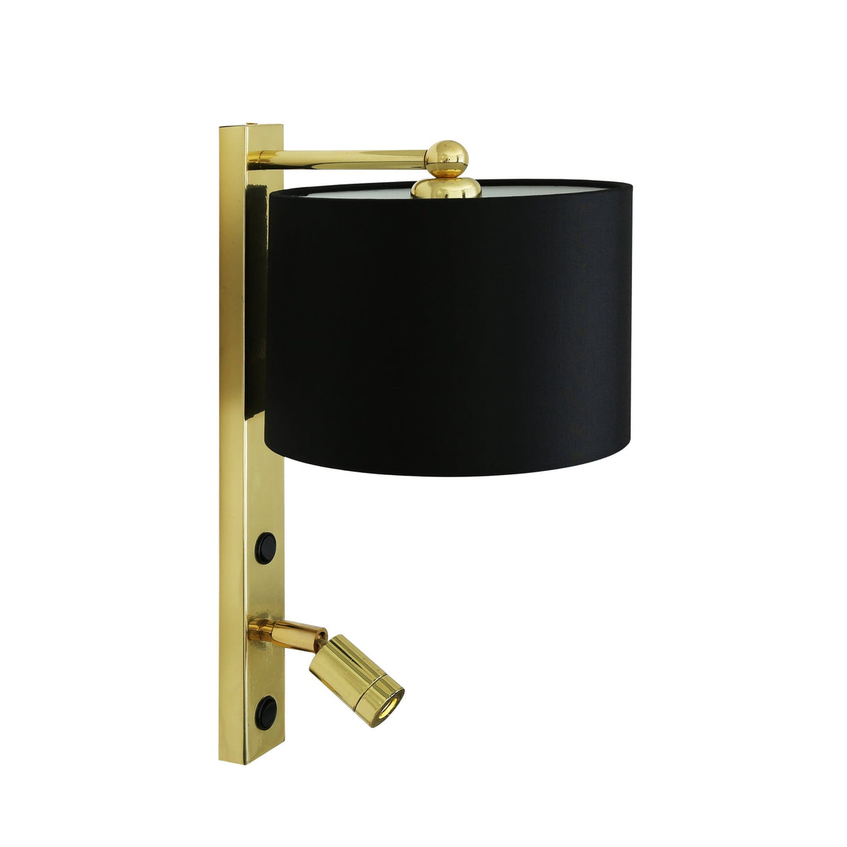 Khumo Elegant Brass Wall Light with Adjustable Reading Arm