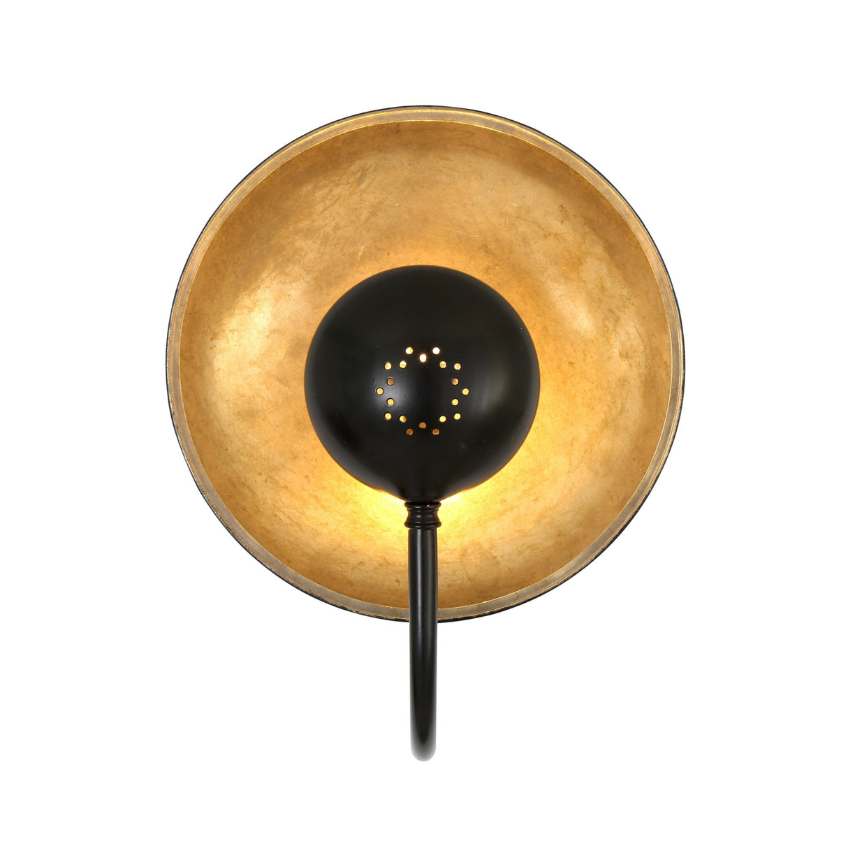Orebro Dual-Tone Wall Light: Contemporary Black & Brass Finish