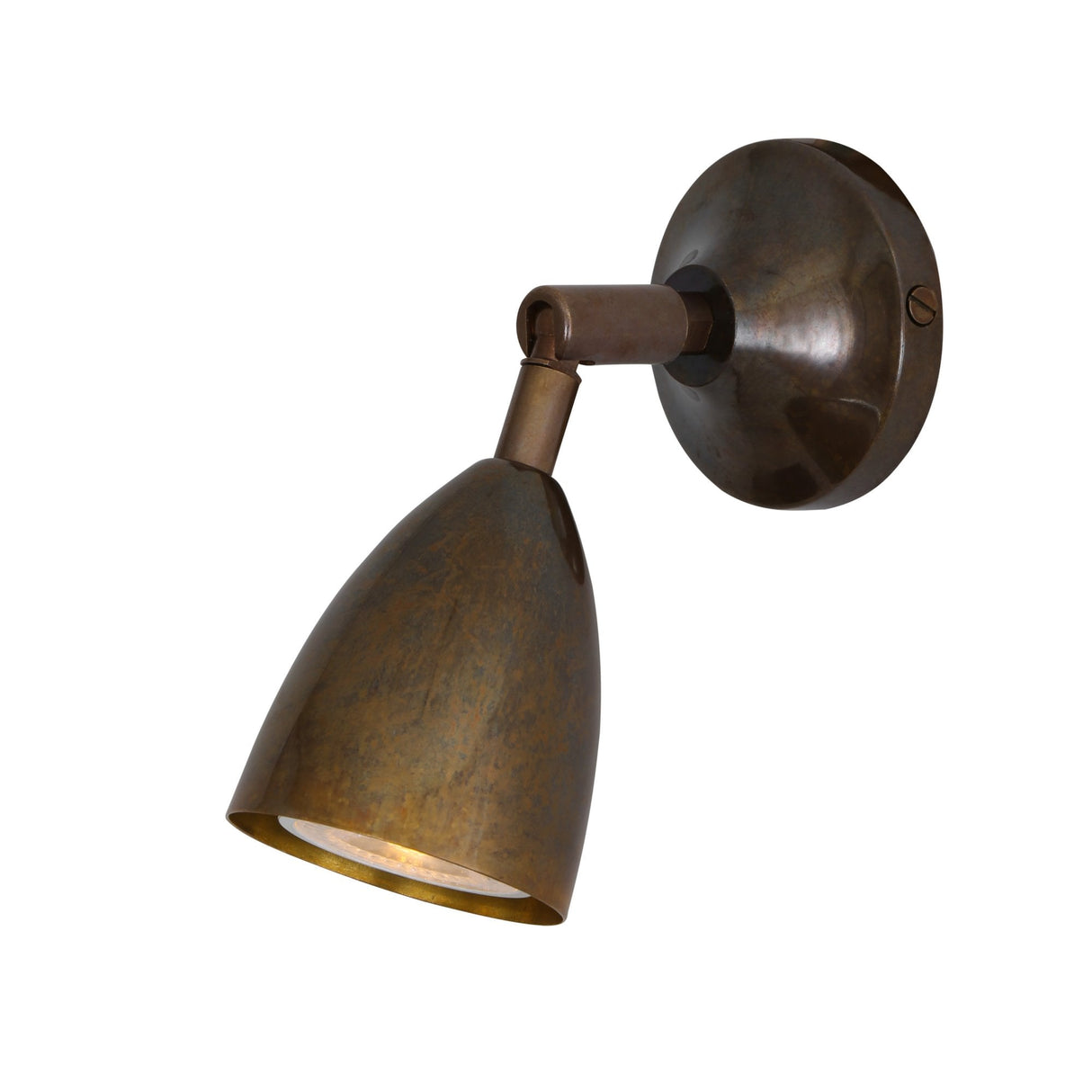 Antique Brass Lainio Adjustable Wall Spotlight