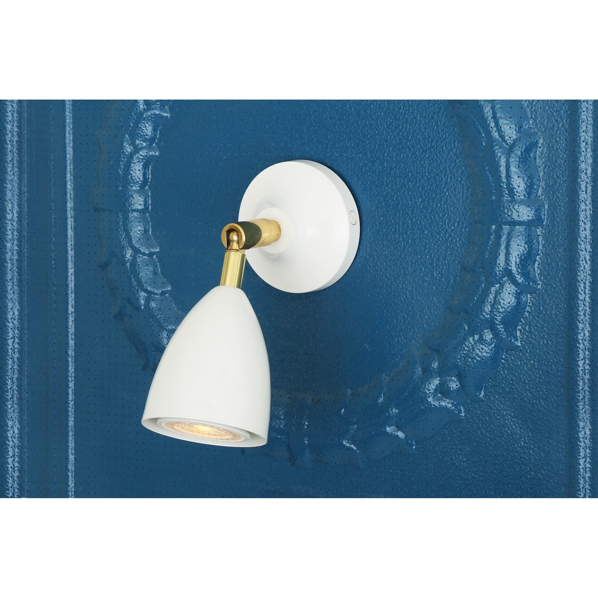 Antique Brass Lainio Adjustable Wall Spotlight