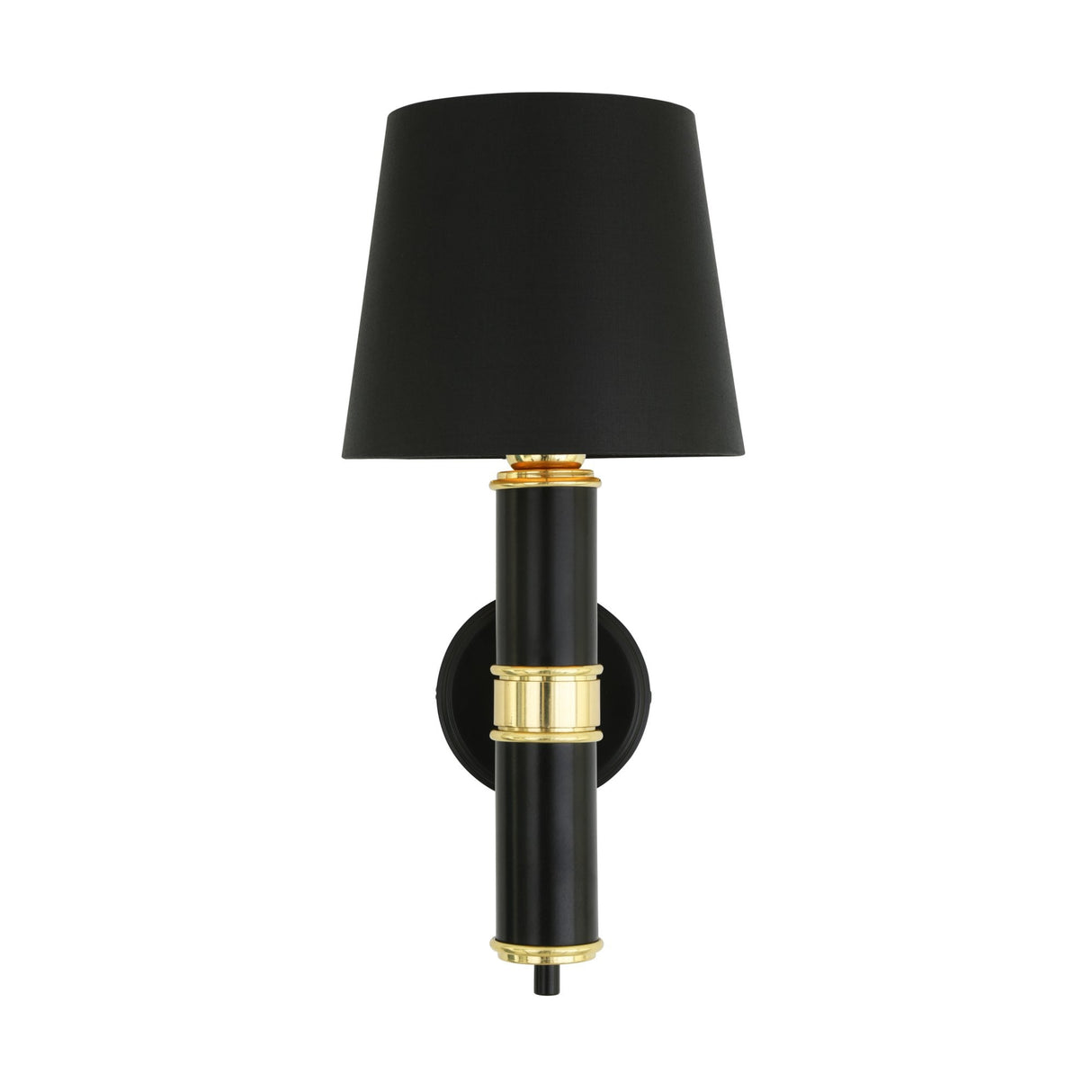 Kangos Traditional Wall Sconce in Black and Polished Brass
