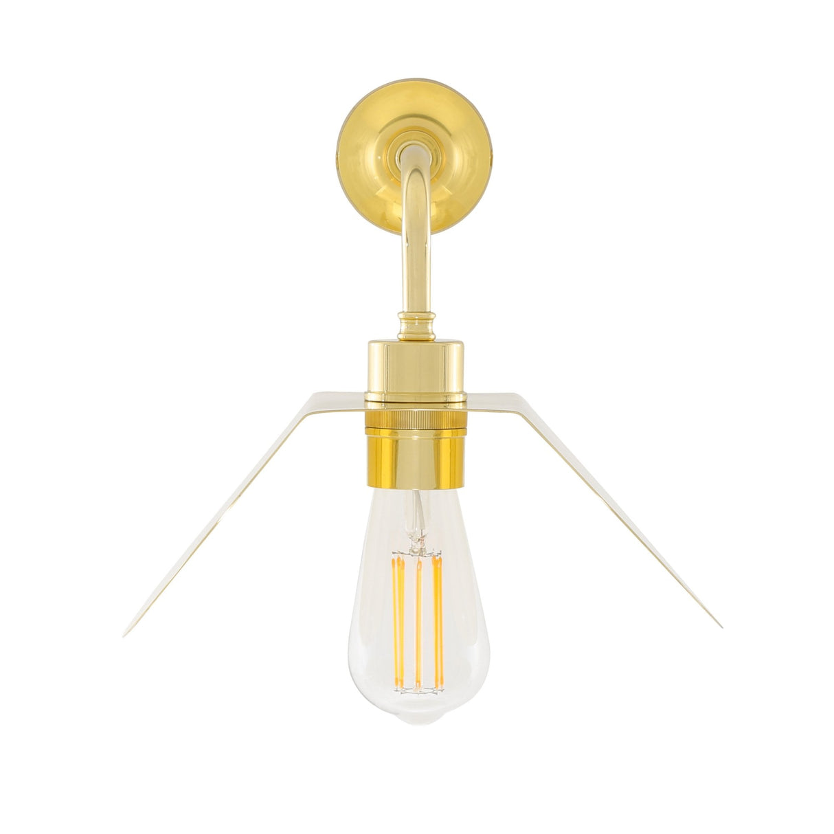 Dodoma Antique Brass Wall Sconce with Angular Shade