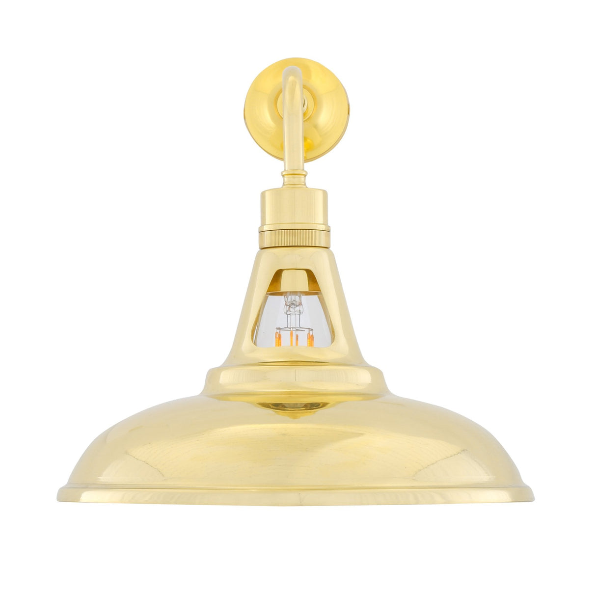 Antique Brass Industrial Wall Light - Geneva Collection