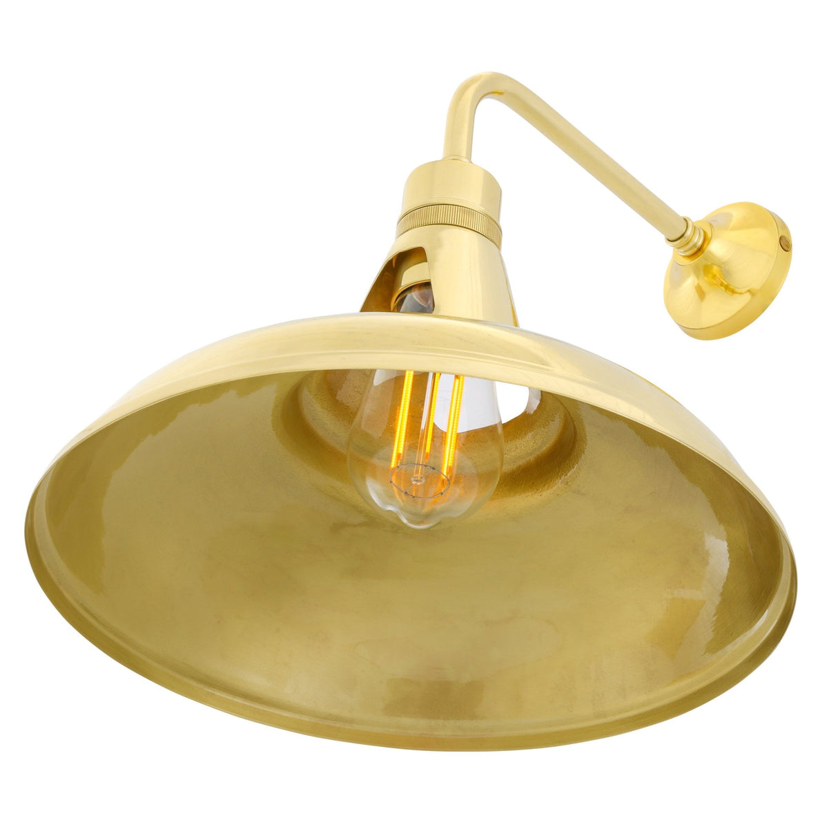 Antique Brass Industrial Wall Light - Geneva Collection