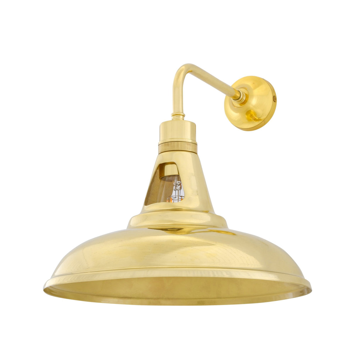 Antique Brass Industrial Wall Light - Geneva Collection