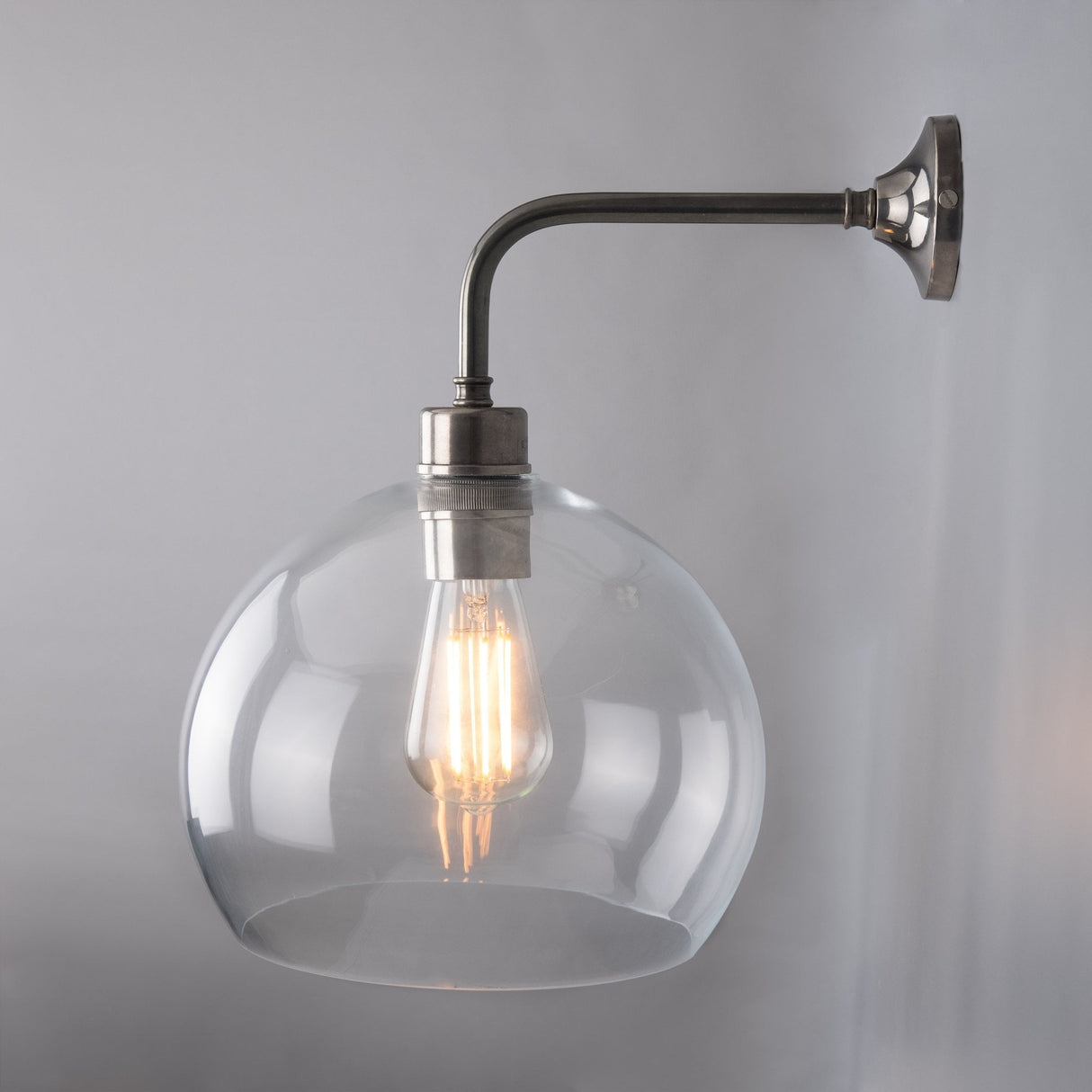 Antique Brass Globe Wall Light - Eden Collection