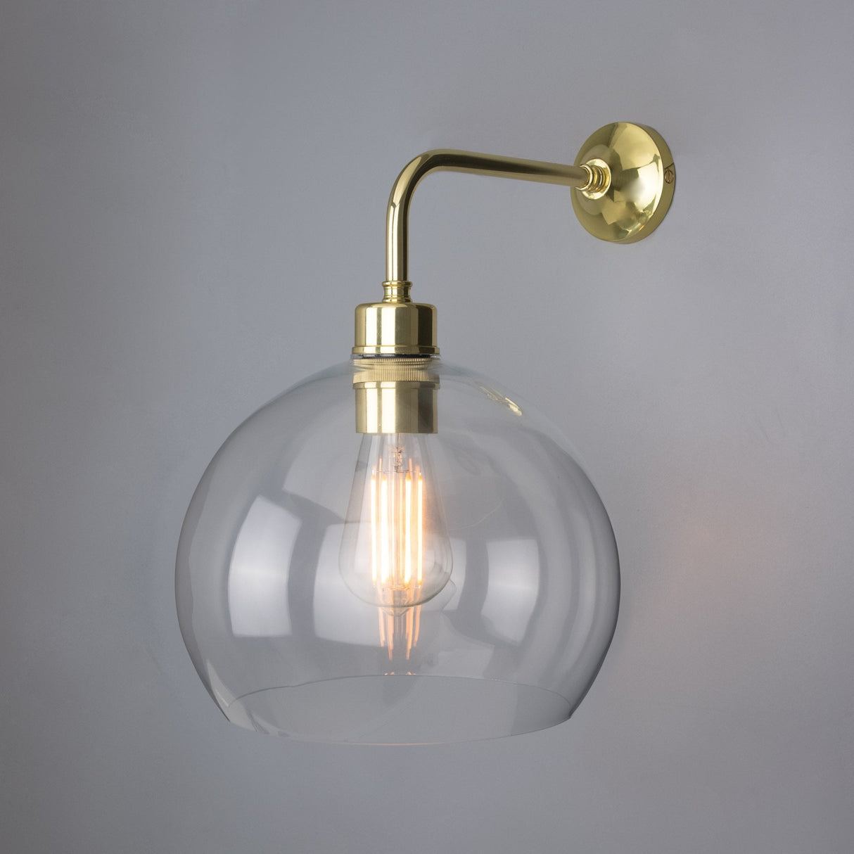 Antique Brass Globe Wall Light - Eden Collection