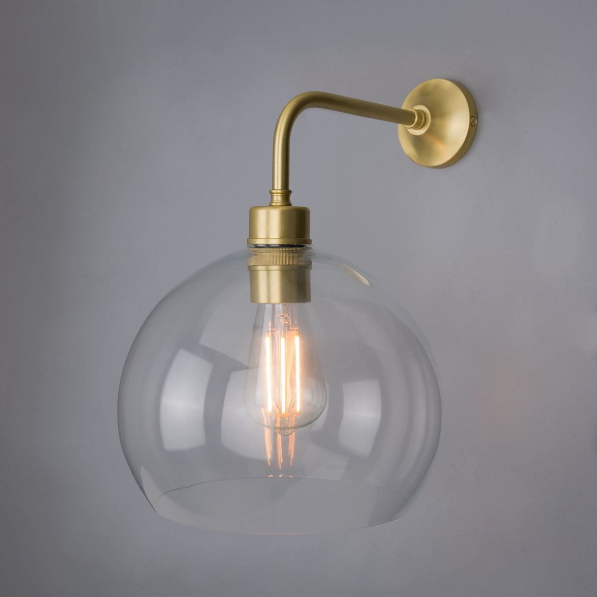 Antique Brass Globe Wall Light - Eden Collection