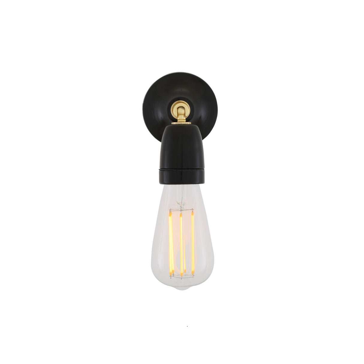 Elegant Caltra Adjustable Wall Light in Black & Brass