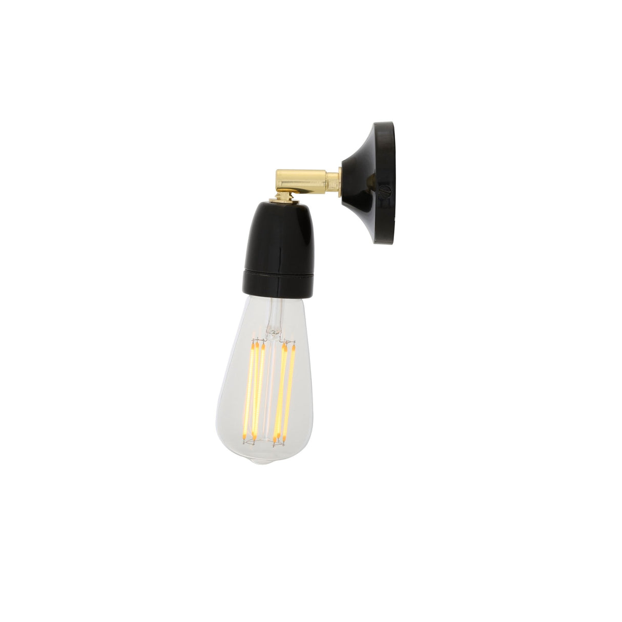 Elegant Caltra Adjustable Wall Light in Black & Brass