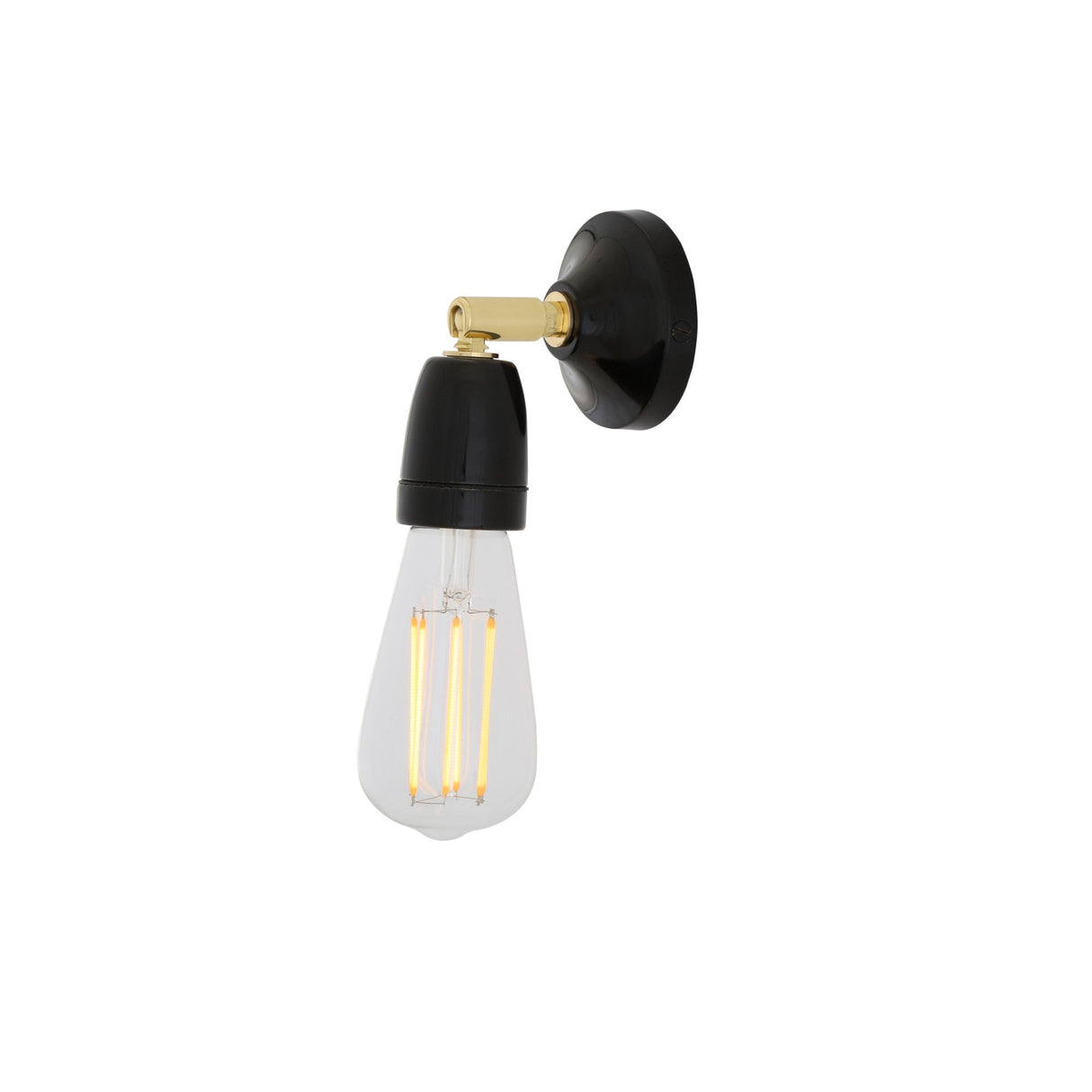 Elegant Caltra Adjustable Wall Light in Black & Brass