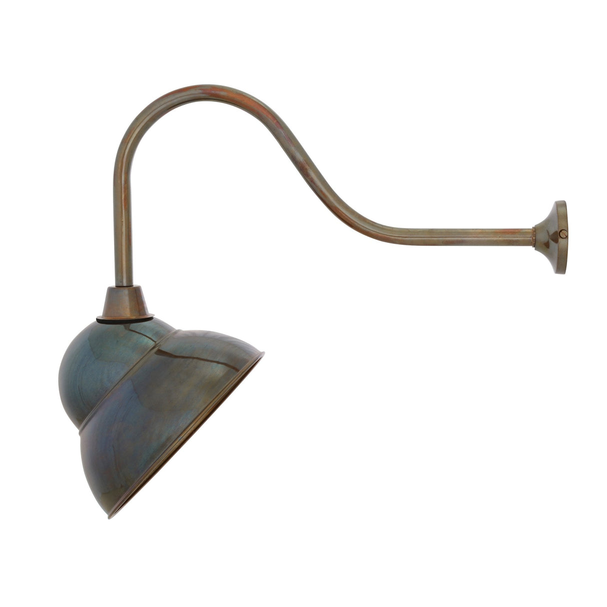 Elegant Curved Goose Neck Outdoor Sign Light with Retro Hood