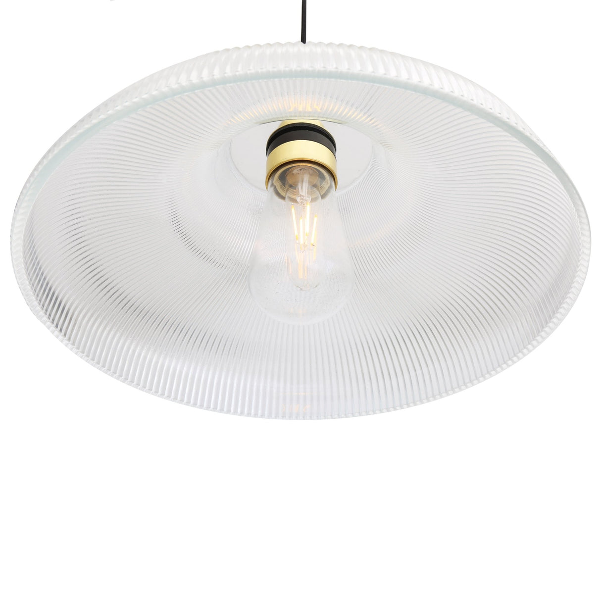 Aquarius Antique Brass & Glass Pendant Light - 40cm