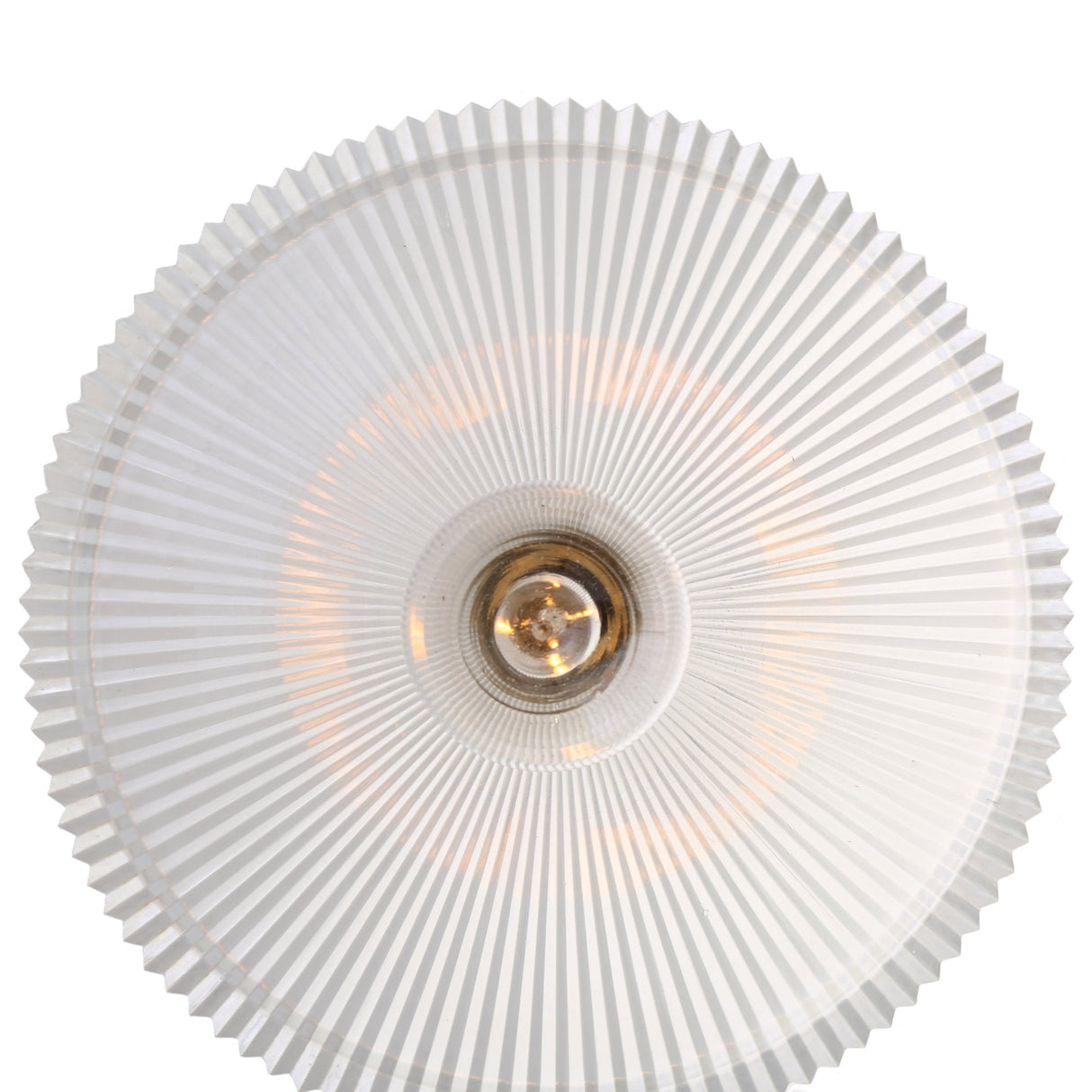 Antique Brass Beck Pendant Light with Clear Holophane Glass Shade