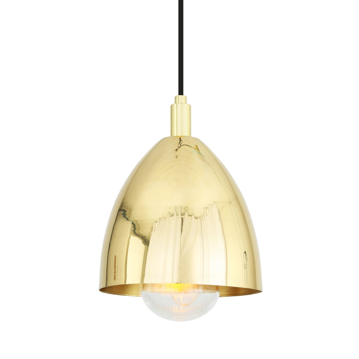 Antique Brass & Clear Glass Bathroom Pendant Light - Jorah Collection