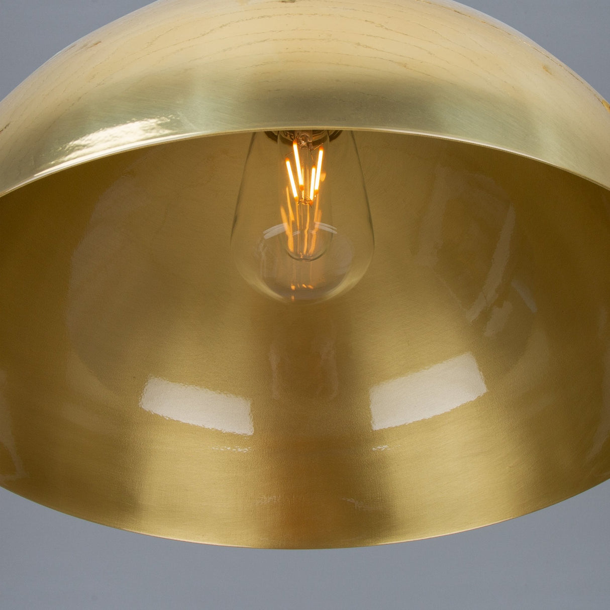 Hydra Antique Brass Pendant Light with Clear Teardrop Glass Shade