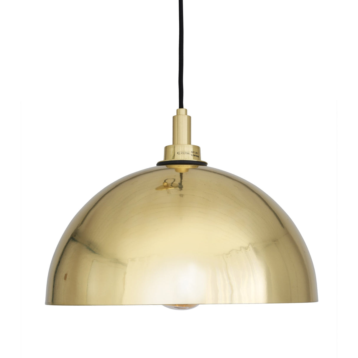 Antique Brass Hydra Pendant Light, 30cm Dome with Clear Glass