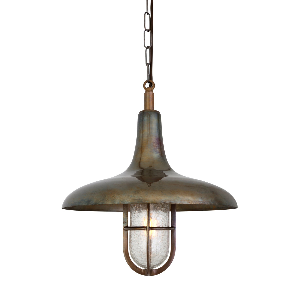 Nautical Brass & Clear Glass Pendant Light - Mira Collection